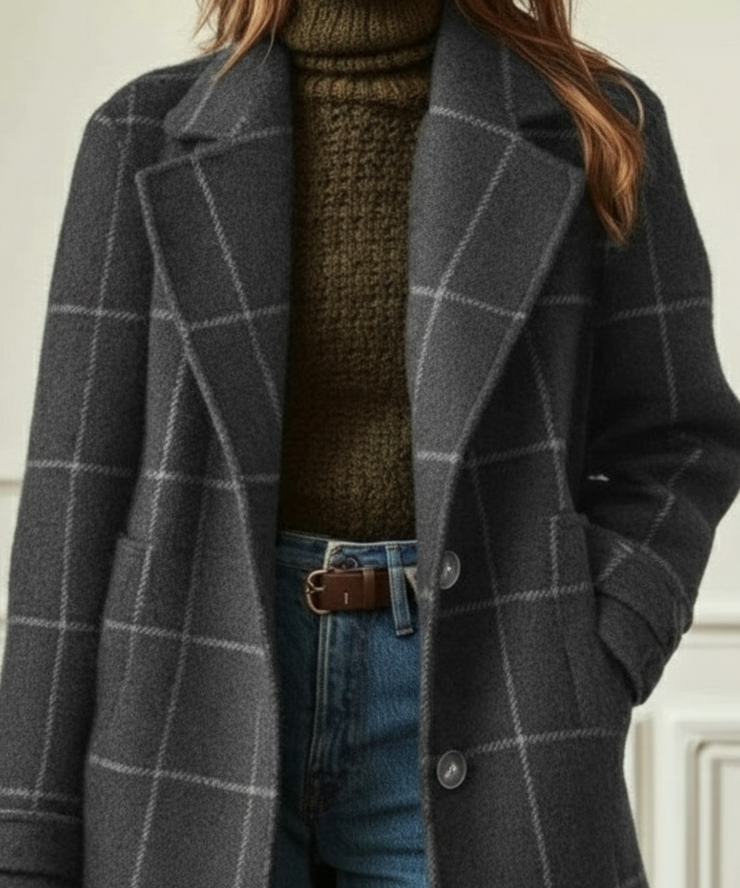 Camaron | Wool Check Coat
