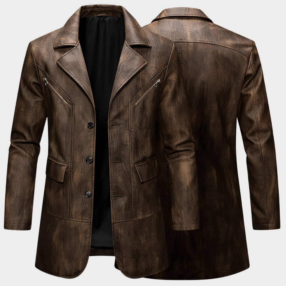 Samuel | Leather Coat