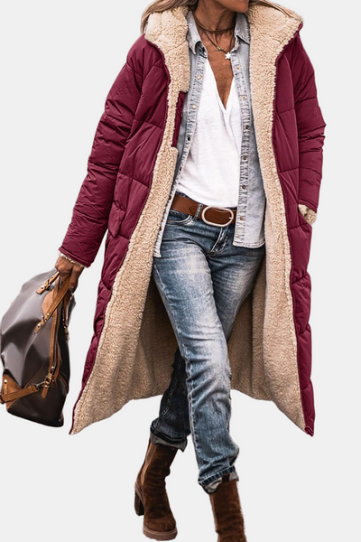 Valeria | Luxe Reversible Sherpa Coat