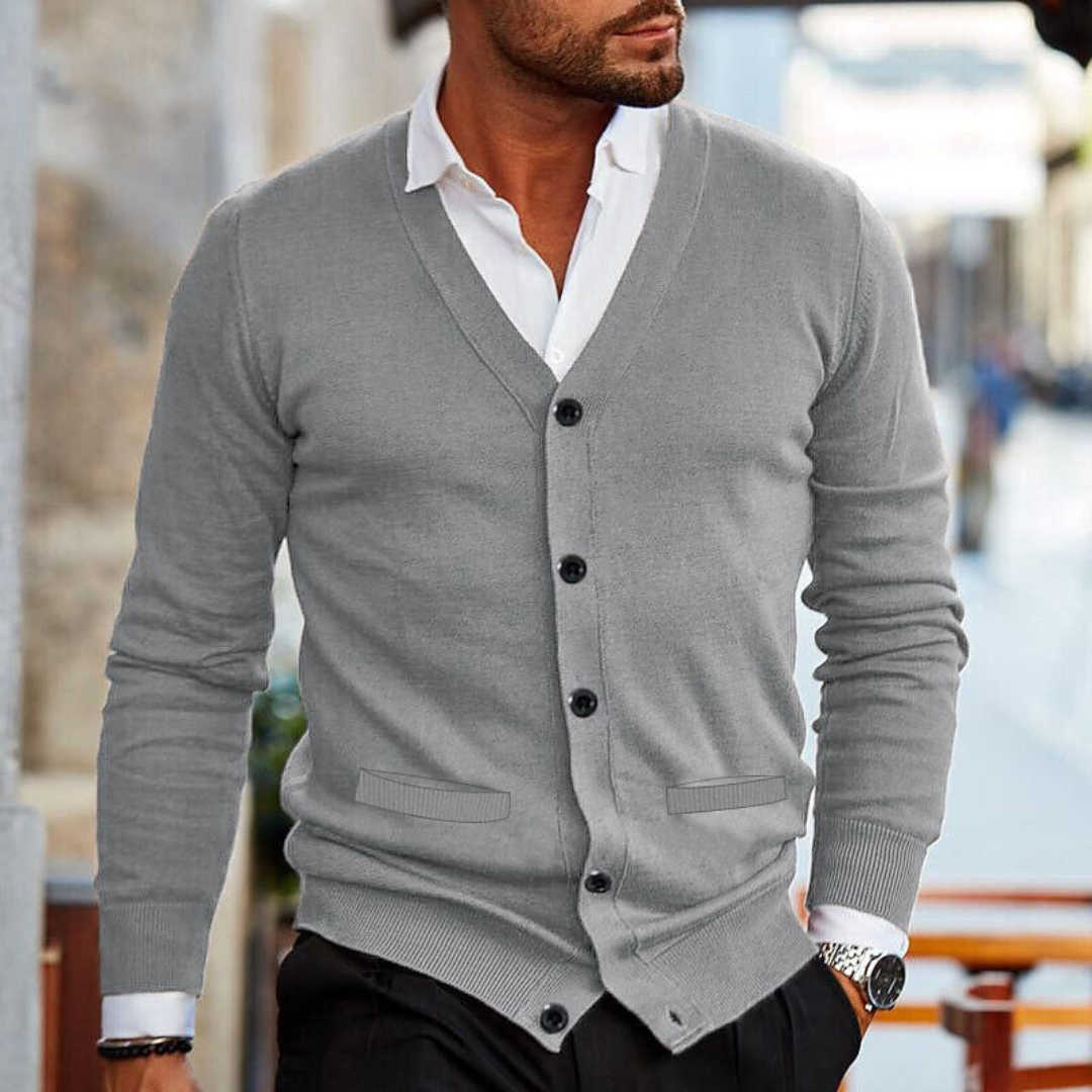David | Men's V-Neck Cardigan