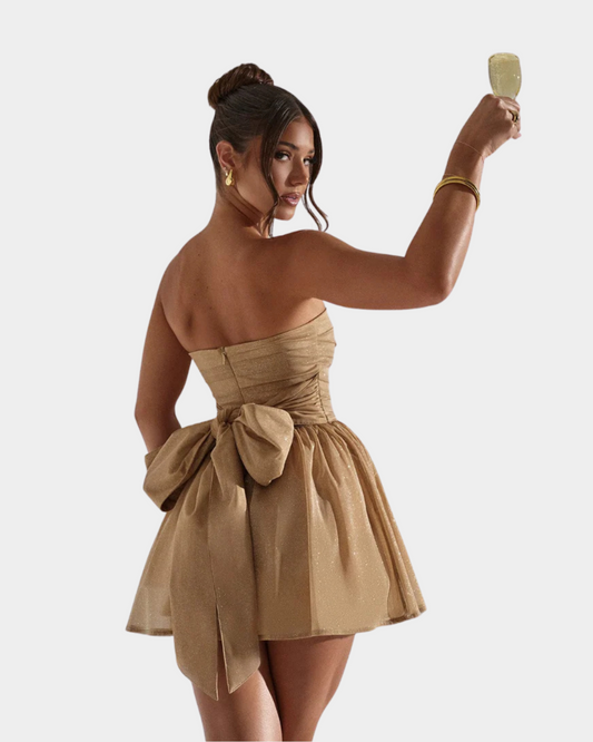 Katrina | Sparkling Gold dress
