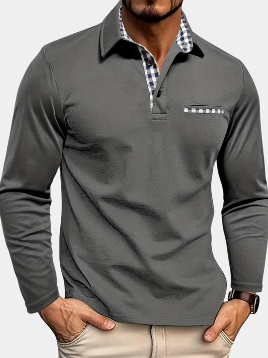 Alain | Sleek Long-Sleeve Polo