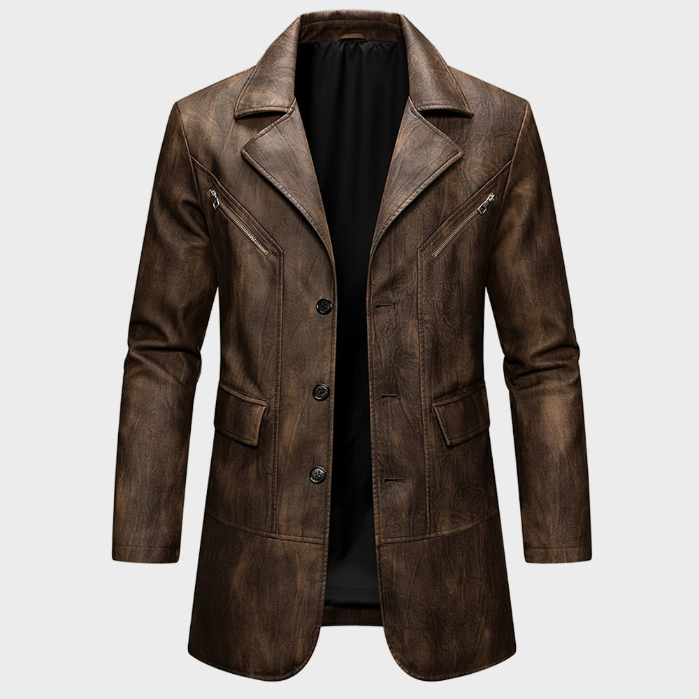 Samuel | Leather Coat