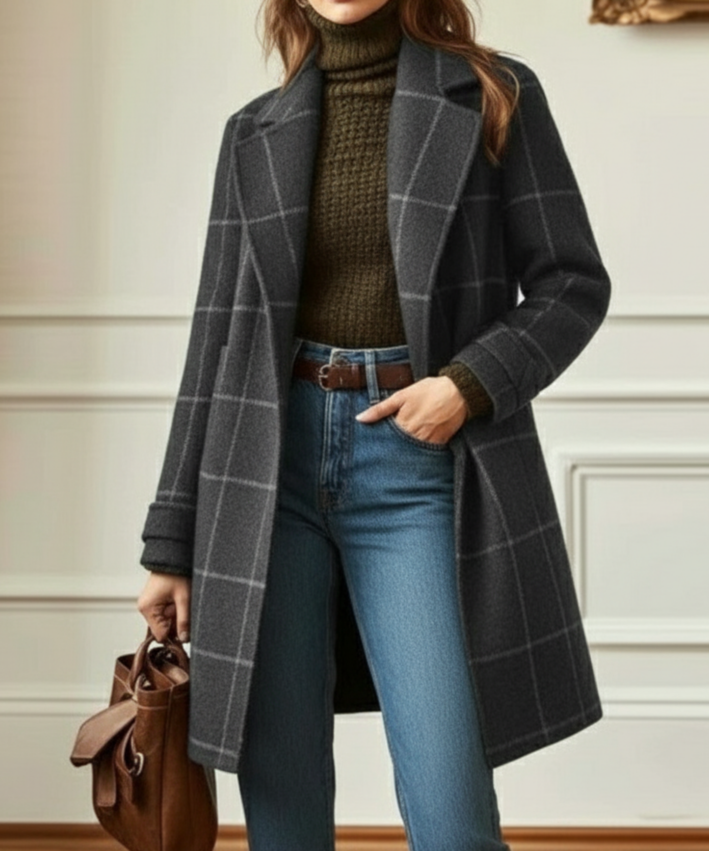 Camaron | Wool Check Coat