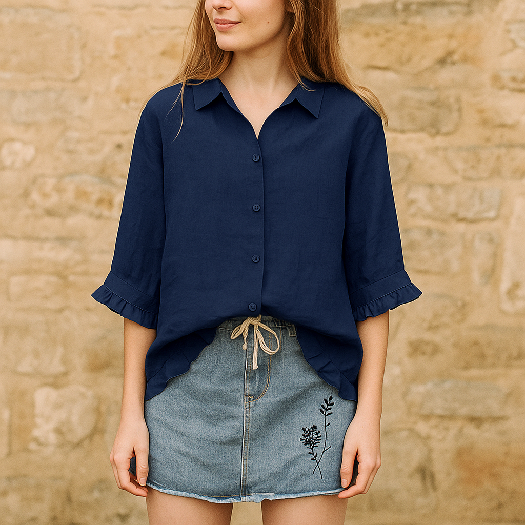 Leah | Elegant Fall-Summer Cotton Shirt