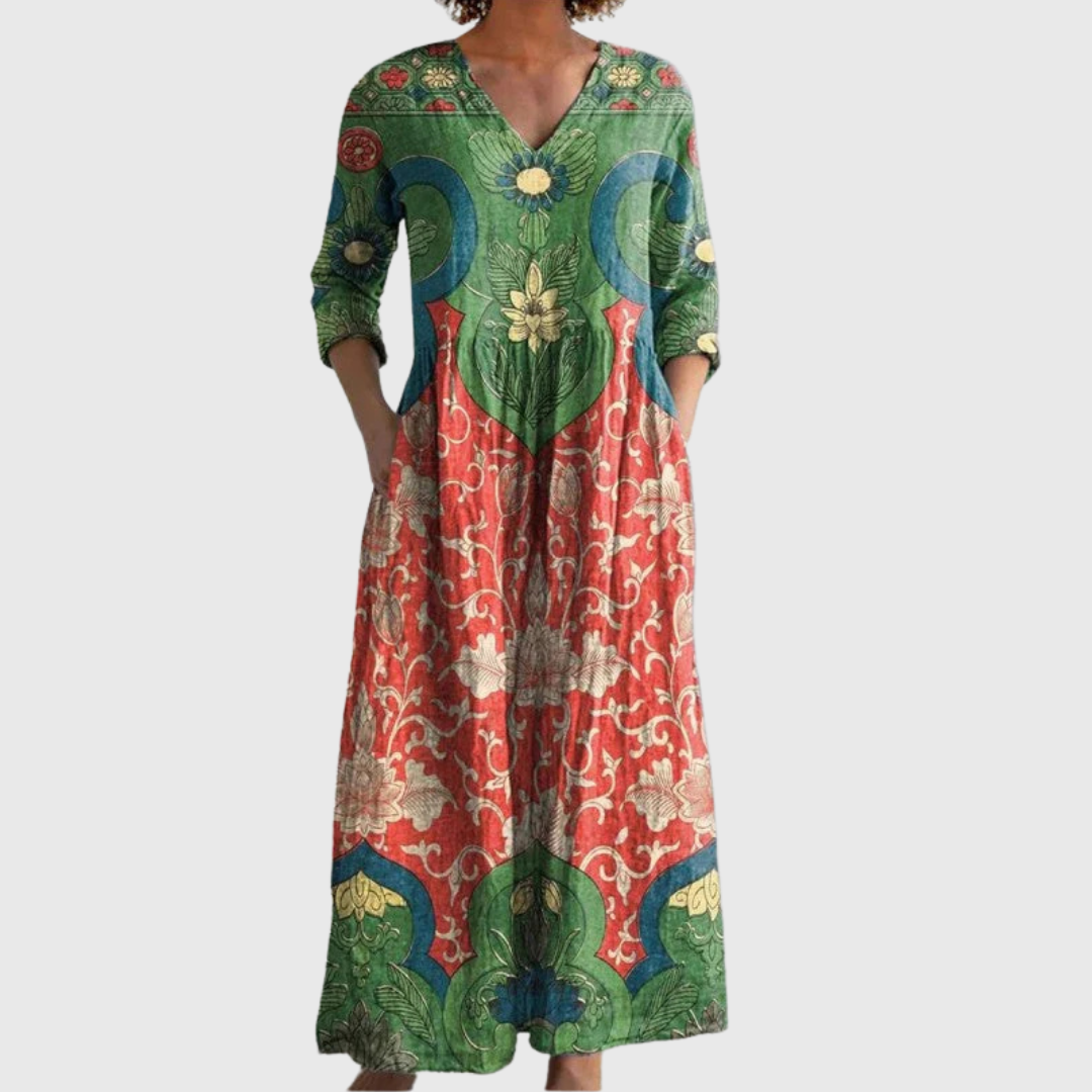 Tara | Elegant Vintage Floral Dress
