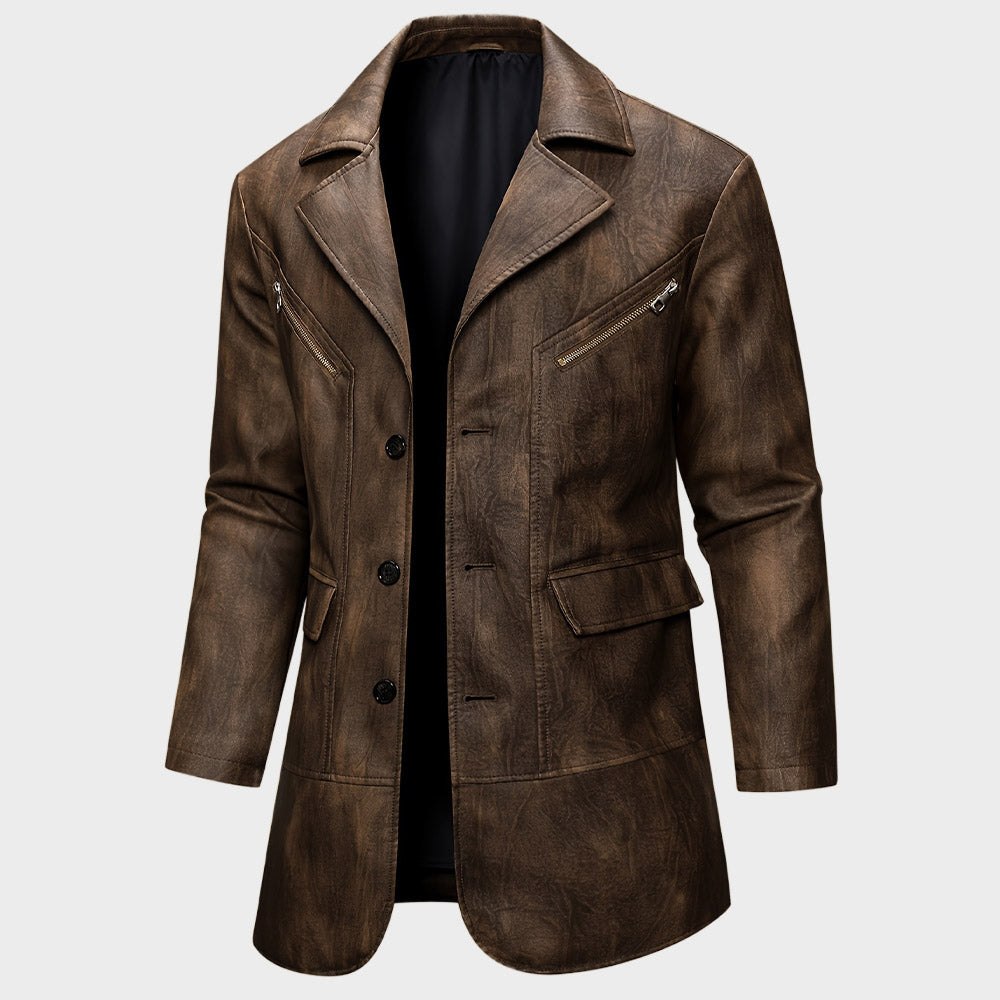 Samuel | Leather Coat