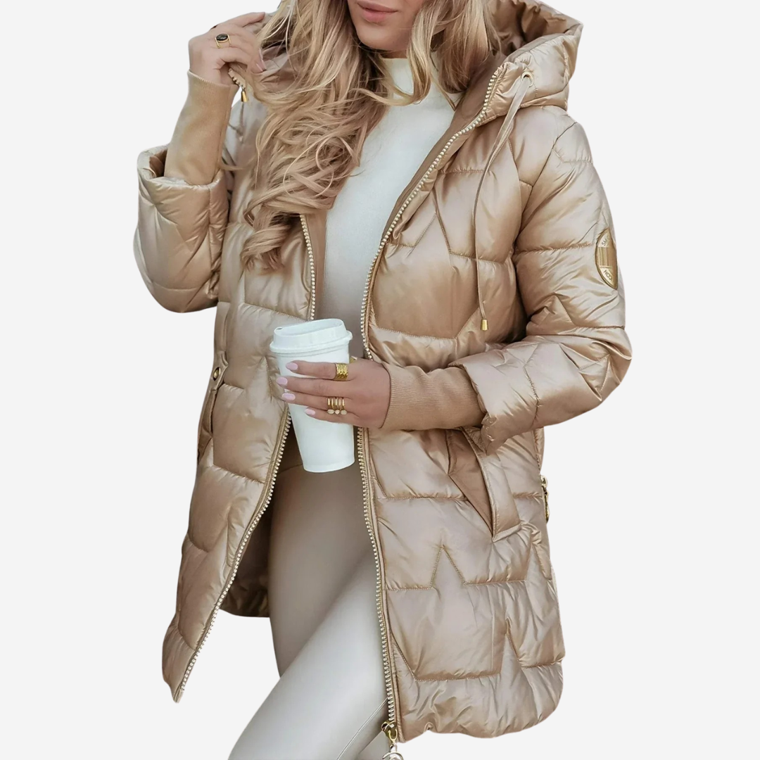 Nolwen | Elegant Winter Coat with Hood and Padding