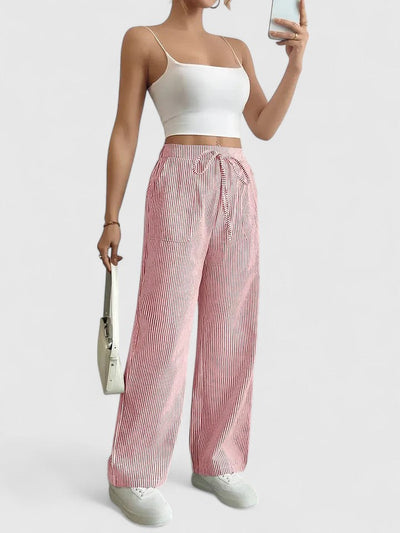 Dominique | Comfortable Wide-Leg Pants with Elegant Details