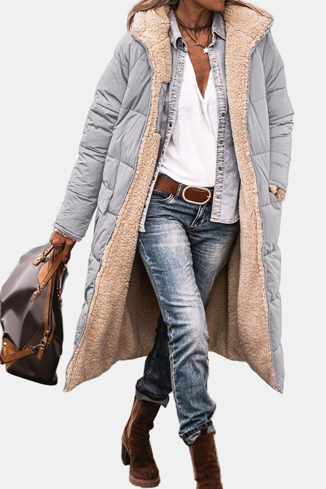 Valeria | Luxe Reversible Sherpa Coat
