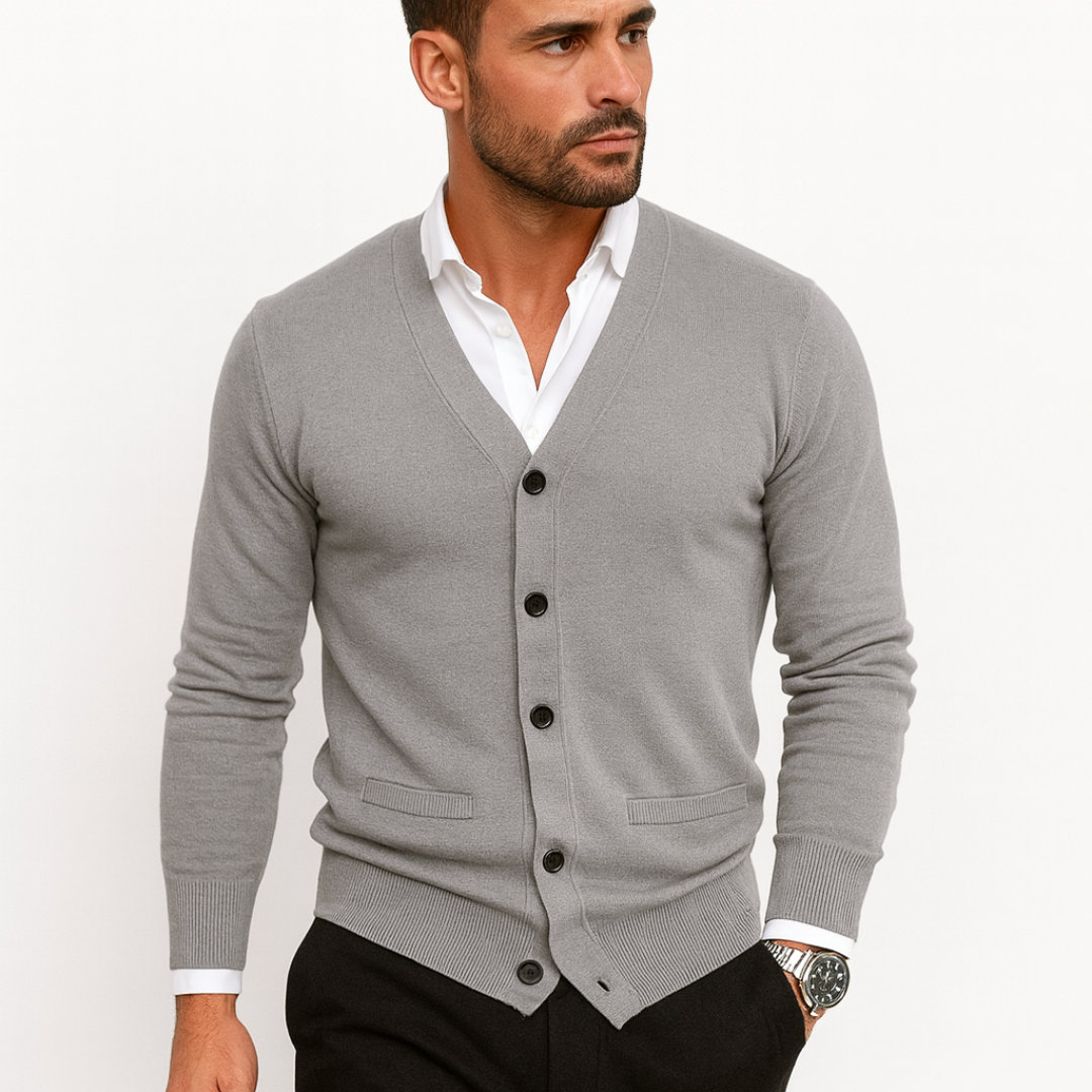 David | Men's V-Neck Cardigan