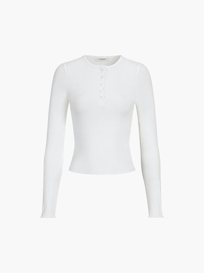Tatum | Ribbed Slim Fit Longsleeve Top Dames – Stretch & Comfort