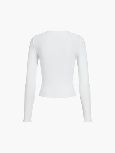 Tatum | Ribbed Slim Fit Longsleeve Top Dames – Stretch & Comfort