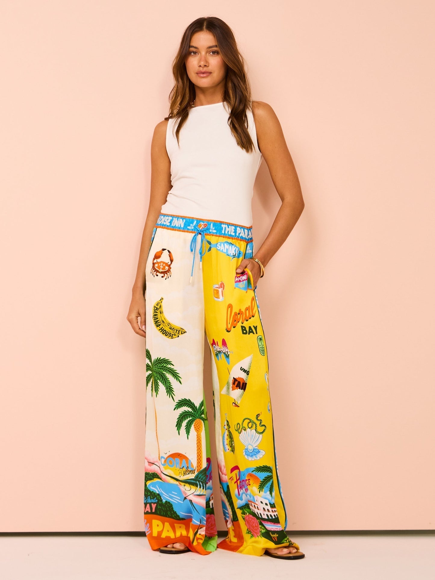 Palermo | Coconut Palm Print Two Piece Set