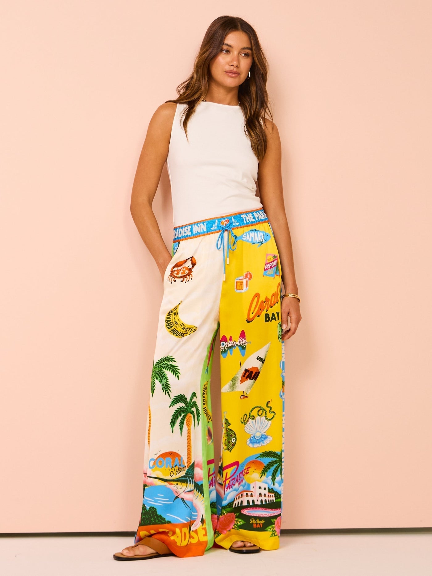 Palermo | Coconut Palm Print Two Piece Set