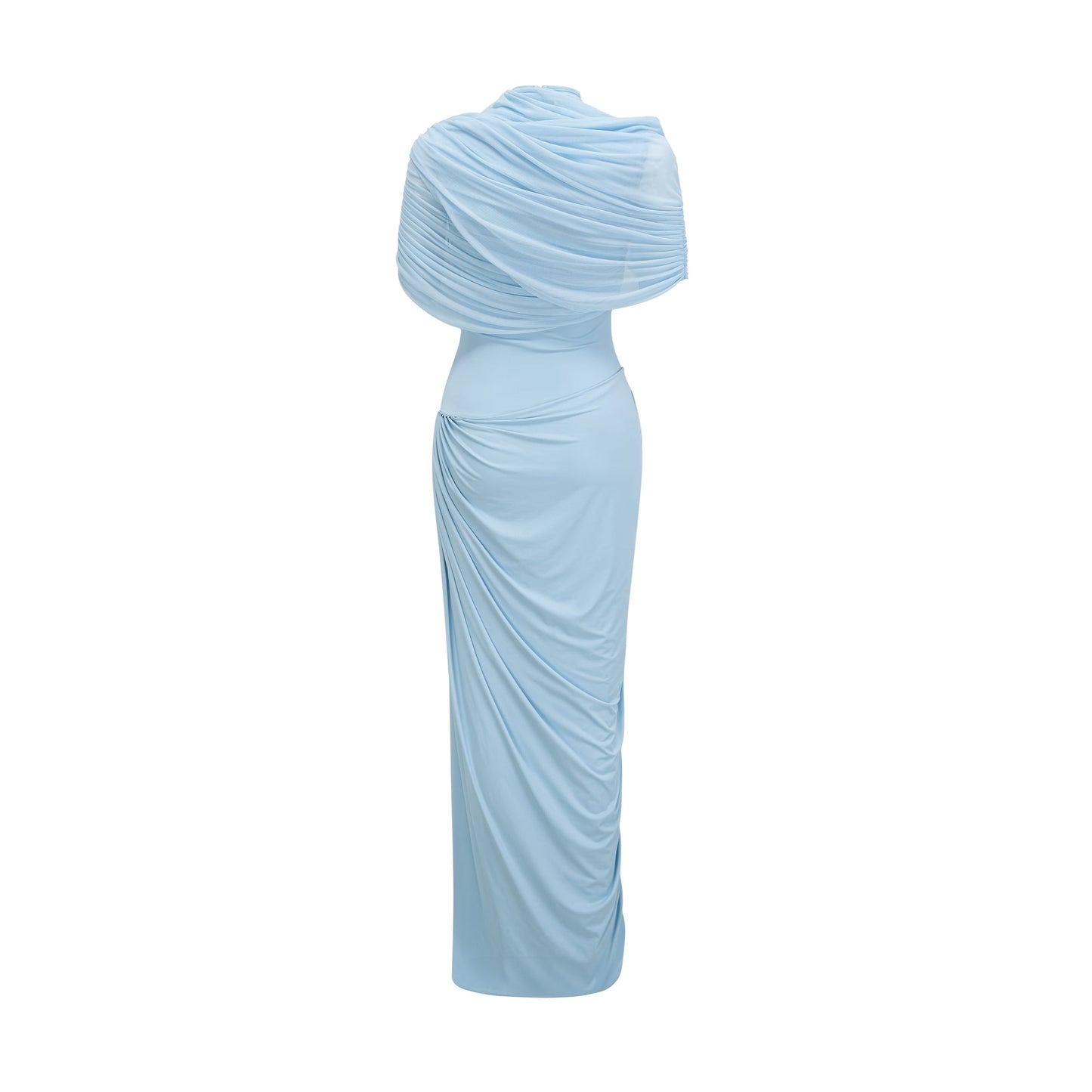 Catherine | Asymmetrical pleated maxi dress
