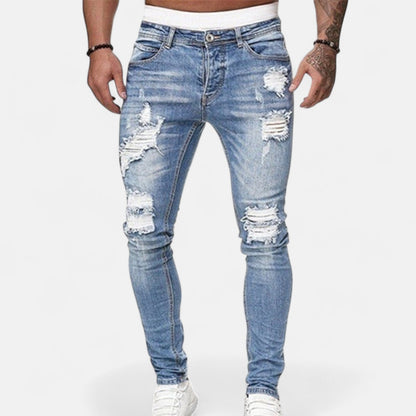 Severino | Men's Slim Fit Vintage Jeans with Ripped Details