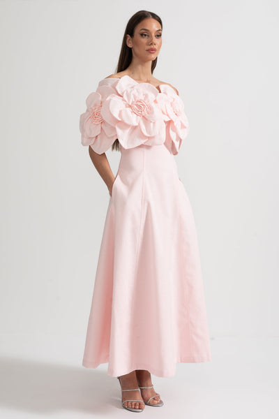 Rose | Off-Shoulder Midi Dress