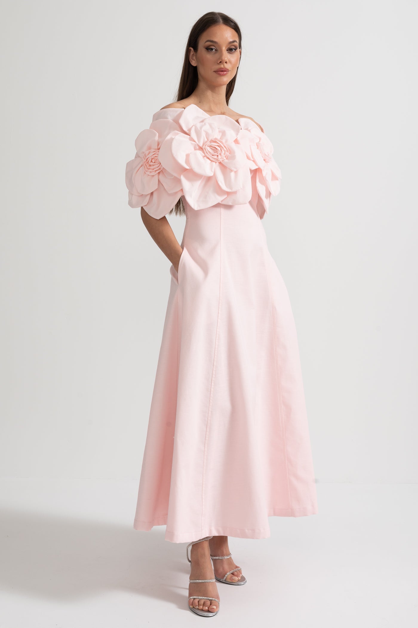 Rose | Off-Shoulder Midi Dress