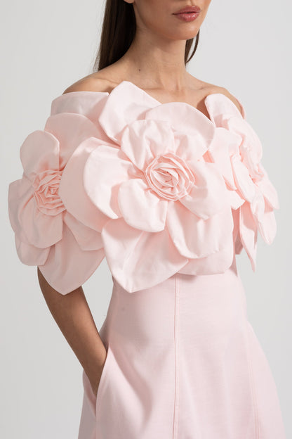 Rose | Off-Shoulder Midi Dress