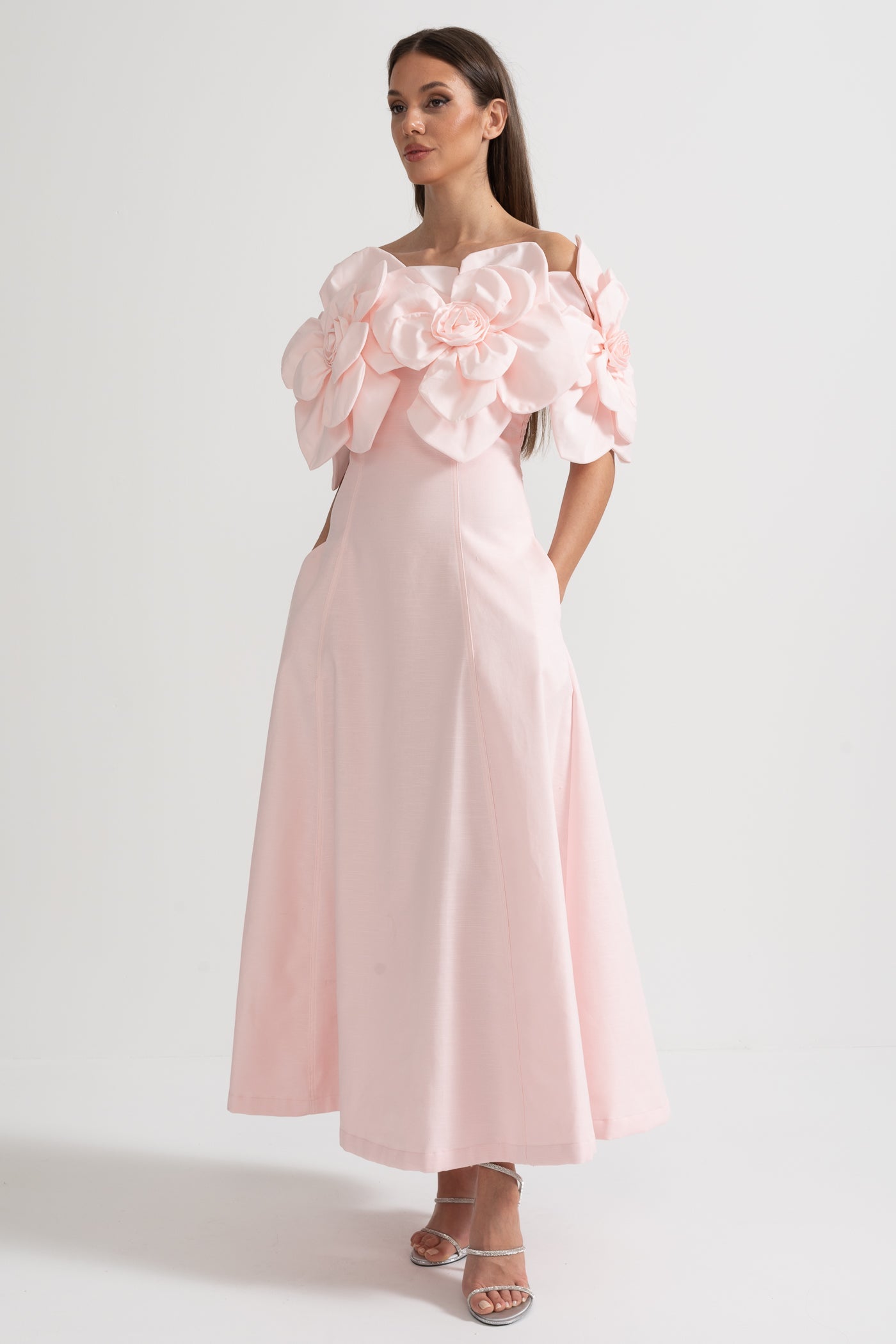 Rose | Off-Shoulder Midi Dress