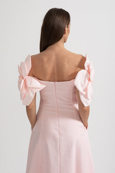 Rose | Off-Shoulder Midi Dress