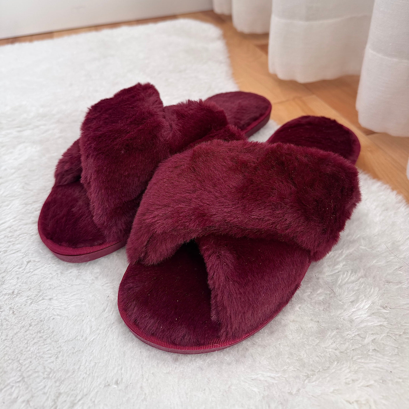 Cozy Cross Band Slippers
