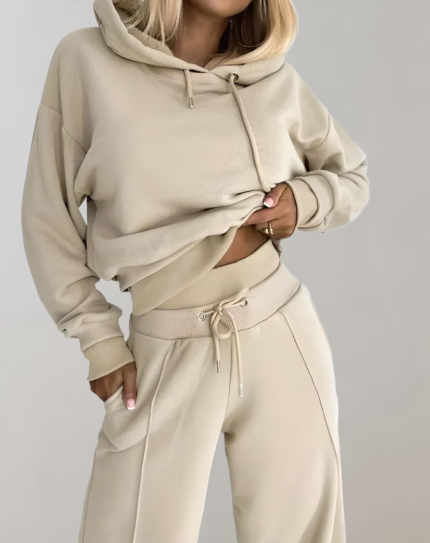 Billie | Two Piece Hoodie and Wide Leg Pants Set