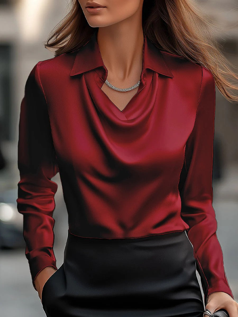 Sylvie | Blouse with a luxurious sheen