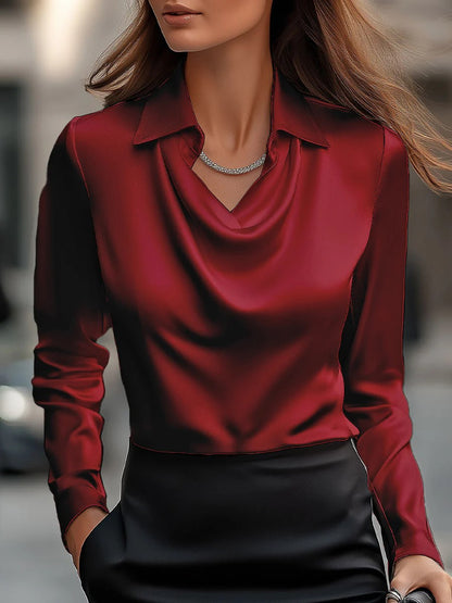 Sylvie | Blouse with a luxurious sheen