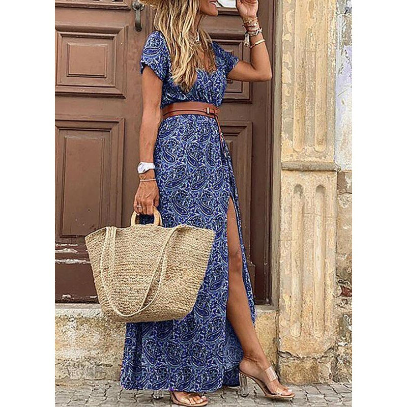 Maëlle | Boho Maxi Dress with Gathered Waist