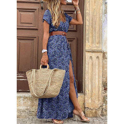 Maëlle | Boho Maxi Dress with Gathered Waist