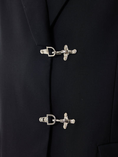 Boris | Oversized Buckled Blazer with Silver Accents