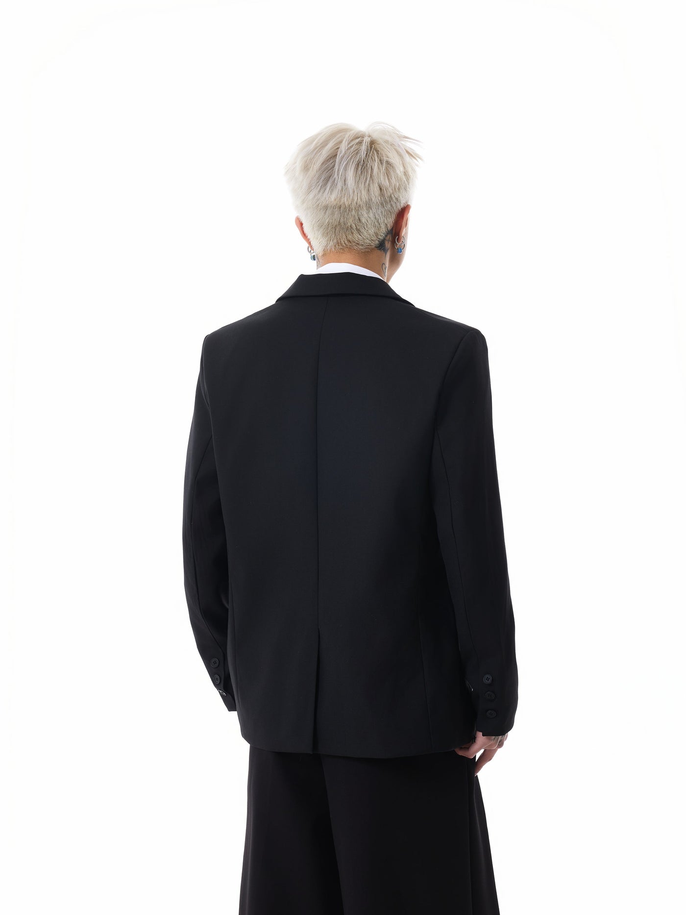Boris | Oversized Buckled Blazer with Silver Accents