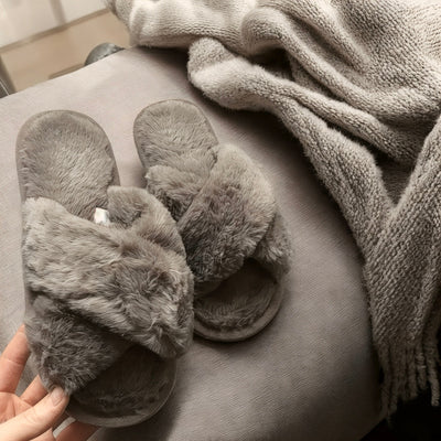 Cozy Cross Band Slippers