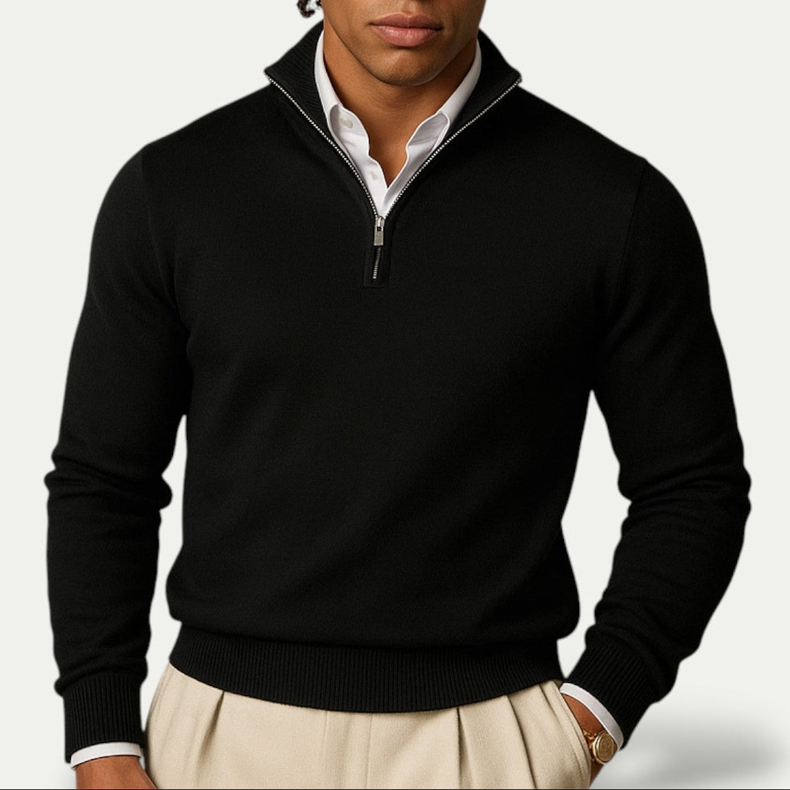 Isaac | Pullover with Half Zip