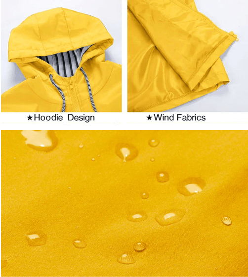 Evelyn | Waterproof Hooded Rain Jacket