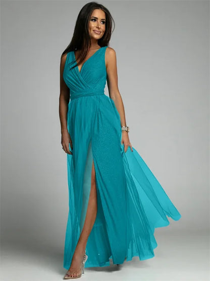 Kayla | Sultry Maxi Dress with High Split