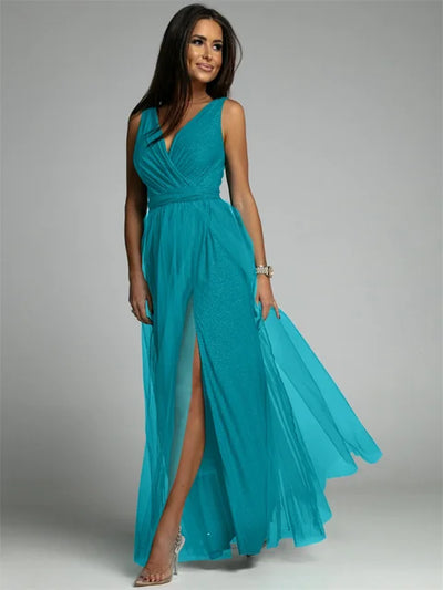 Kayla | Sultry Maxi Dress with High Split