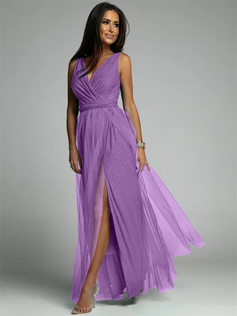 Kayla | Sultry Maxi Dress with High Split