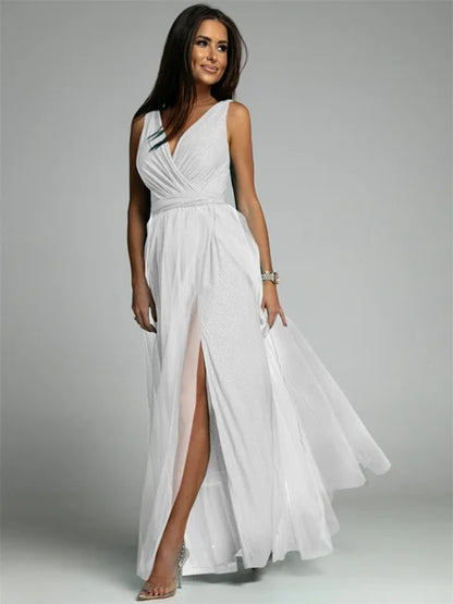 Kayla | Sultry Maxi Dress with High Split