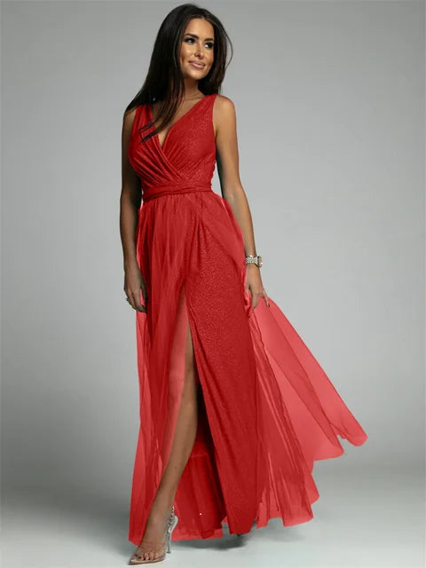 Kayla | Sultry Maxi Dress with High Split