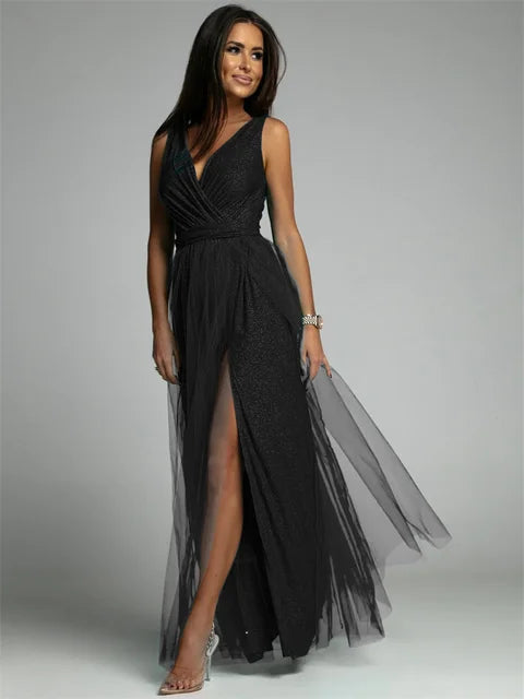 Kayla | Sultry Maxi Dress with High Split
