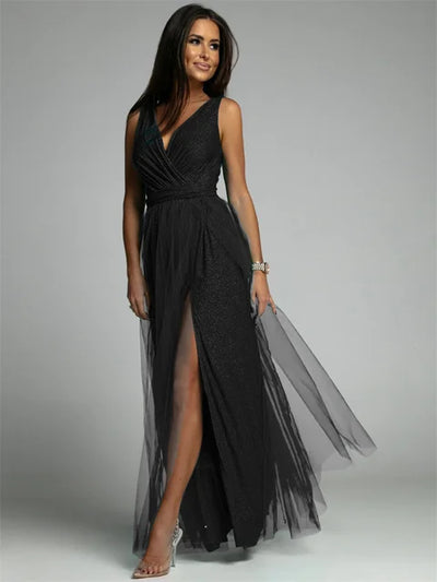 Kayla | Sultry Maxi Dress with High Split