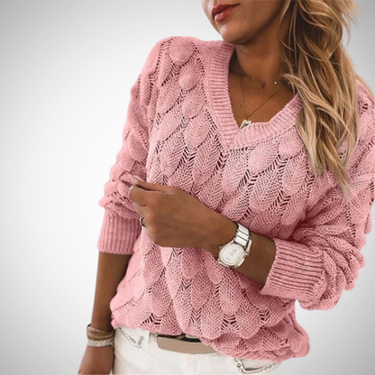 Greta | V-Neck Knitted Jumper