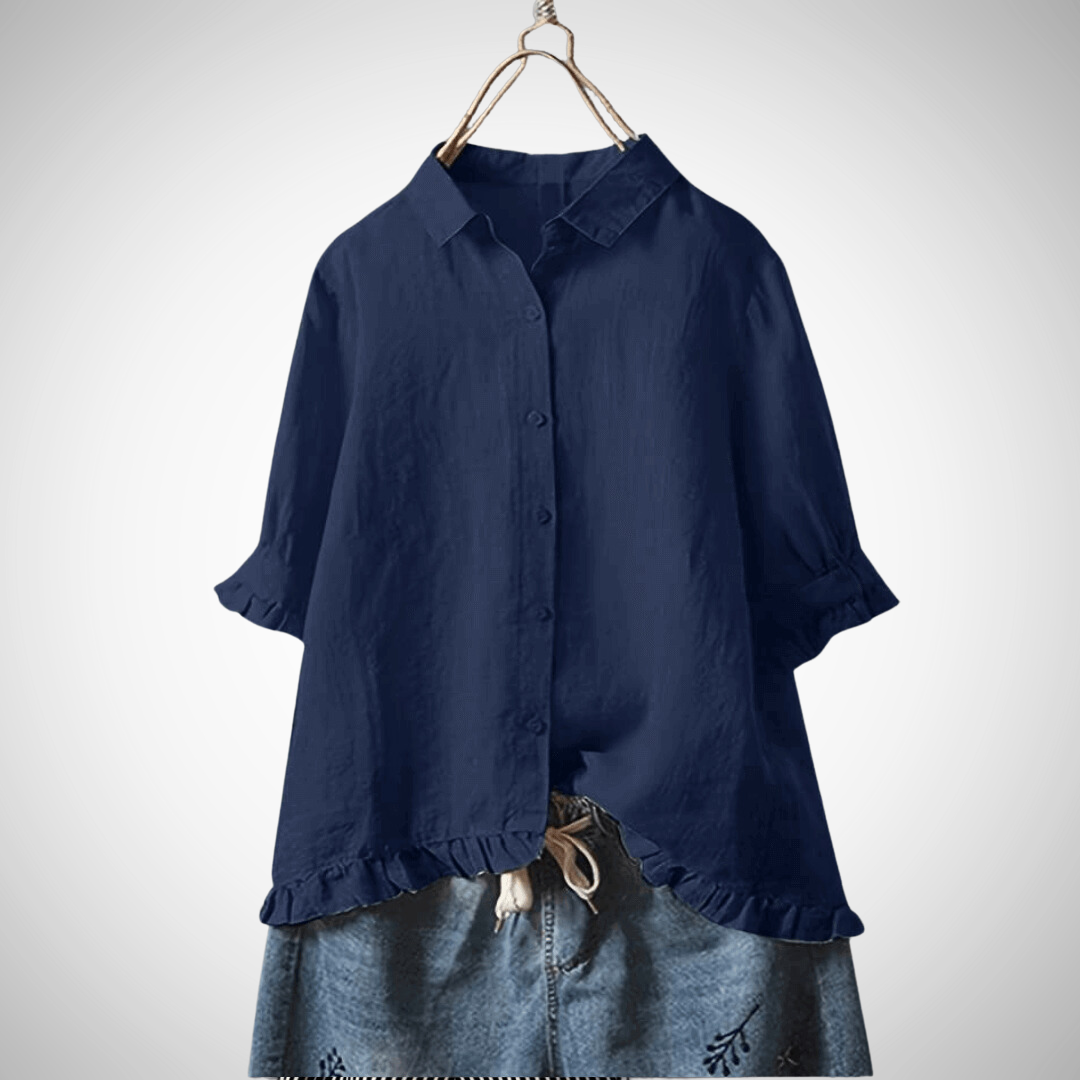 Leah | Elegant Fall-Summer Cotton Shirt