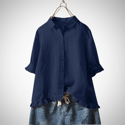 Leah | Elegant Fall-Summer Cotton Shirt