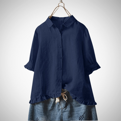 Leah | Elegant Fall-Summer Cotton Shirt