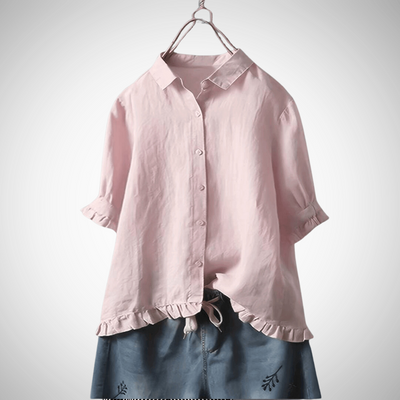 Leah | Elegant Fall-Summer Cotton Shirt