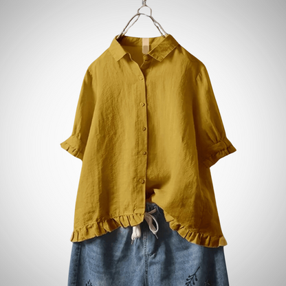 Leah | Elegant Fall-Summer Cotton Shirt